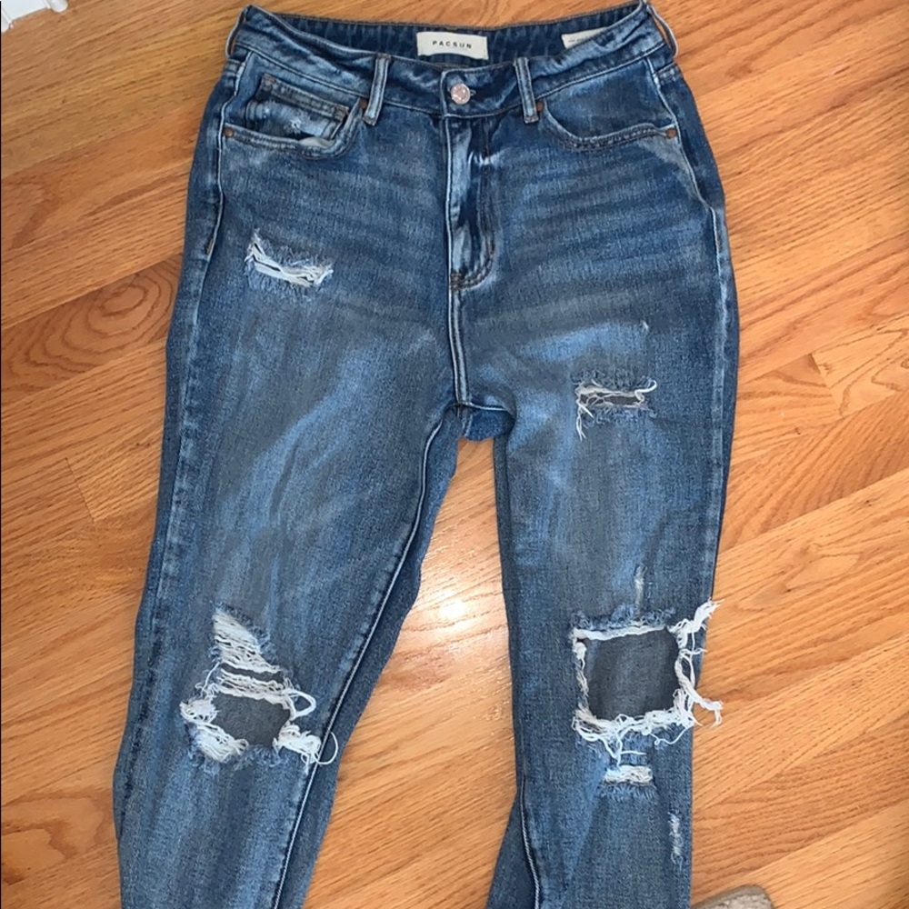 Dark Wash Pacsun High-Rise Mom Jeans